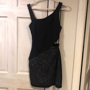 Black dress with rhinestones